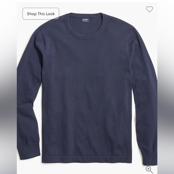 J crew navy blue Cotton crewneck sweater-tee - Picture 4 of 5